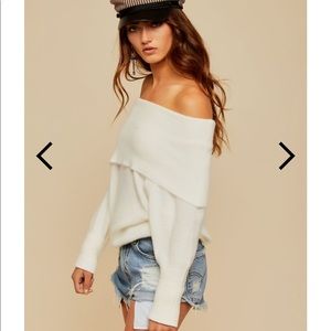 Snow escape blue life top off shoulder one size